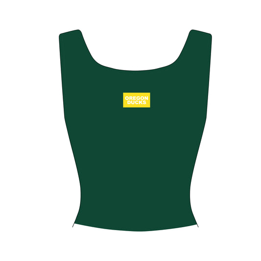 The Alli Ribbed Tank Oregon Ducks Woven Label | Kelly Green