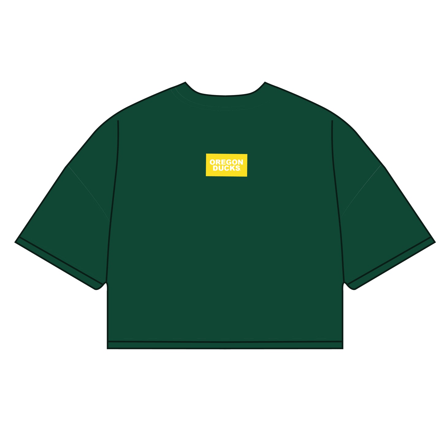 The Kristen Airy Shirt Oregon Ducks Woven Label | Dark Green