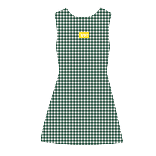 The Grace Gingham Dress Quack Attack Woven Label | Kelly Green