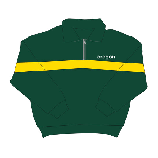The Heather Half Zip Oregon | Dark Green