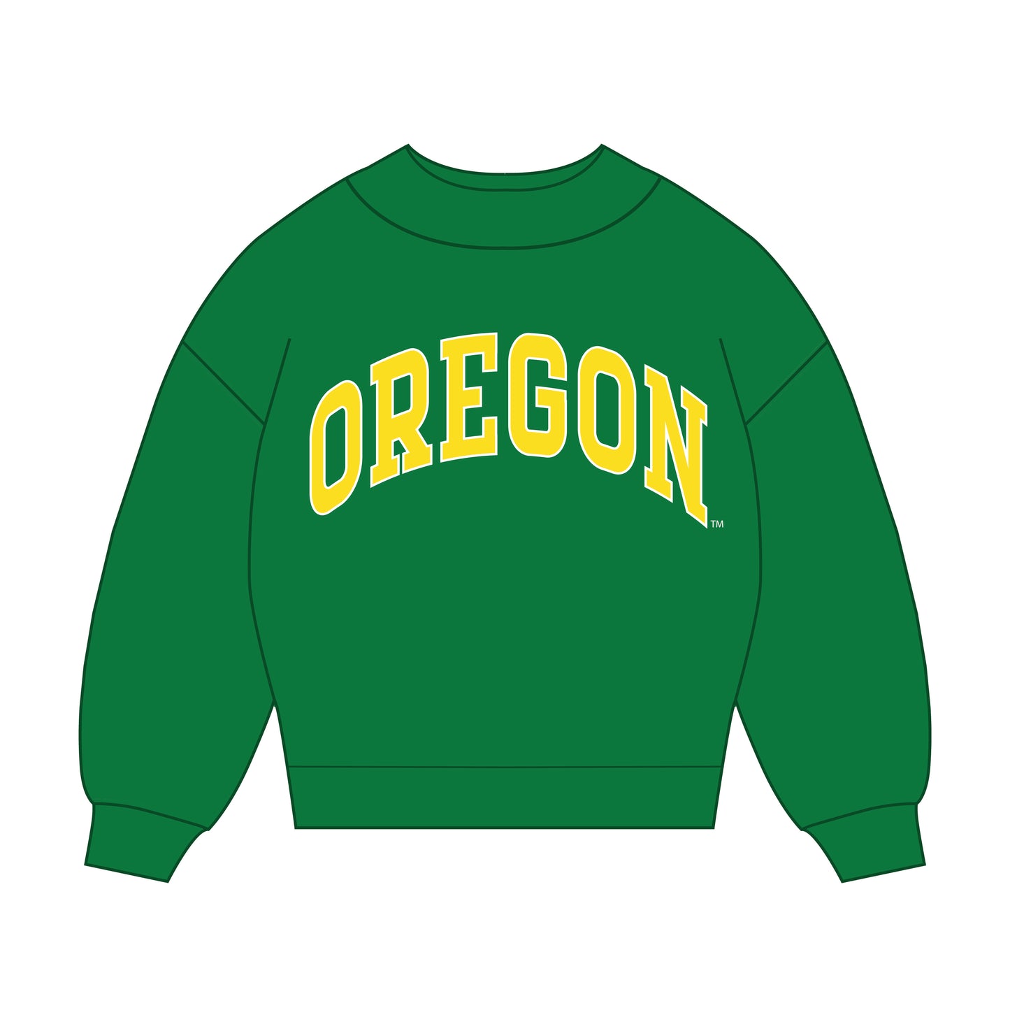The Madi Classic Mockneck Oregon Applique | Green