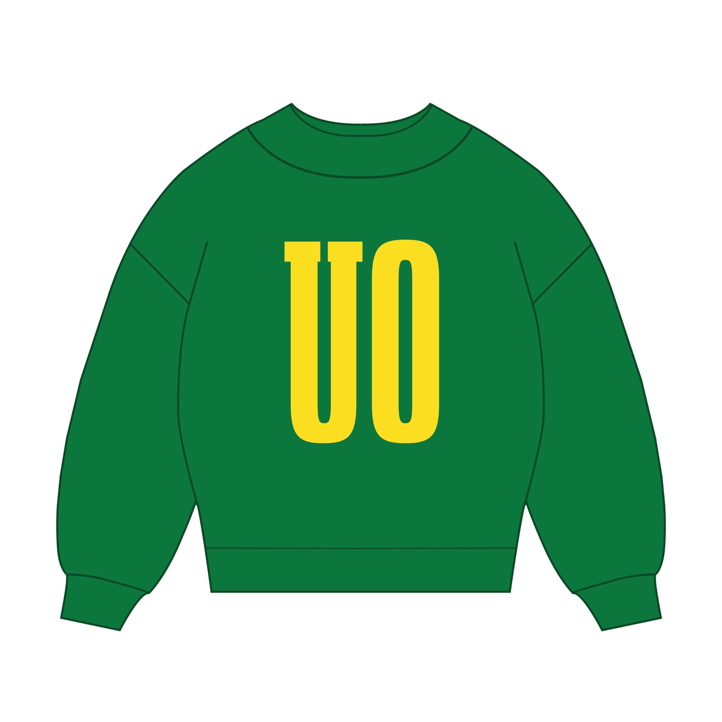 The Madi Varsity Mockneck Oregon | Kelly Green