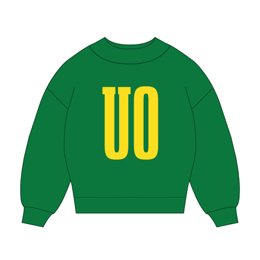 The Madi Varsity Mockneck Oregon | Kelly Green