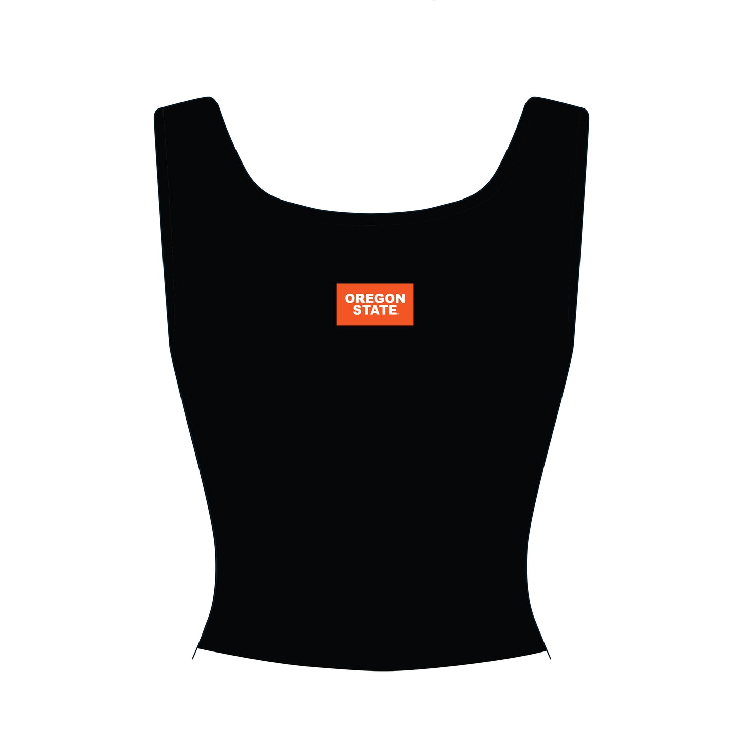 The Alli Ribbed Tank Oregon State Woven Label | Black