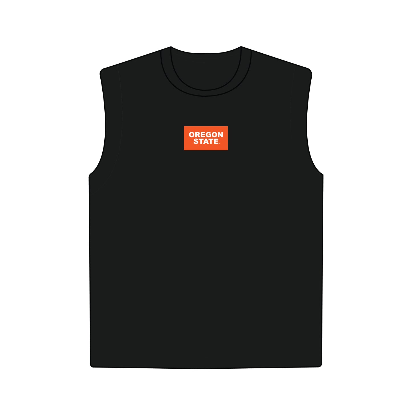The Anna Active Tank Oregon State Woven Label | Black