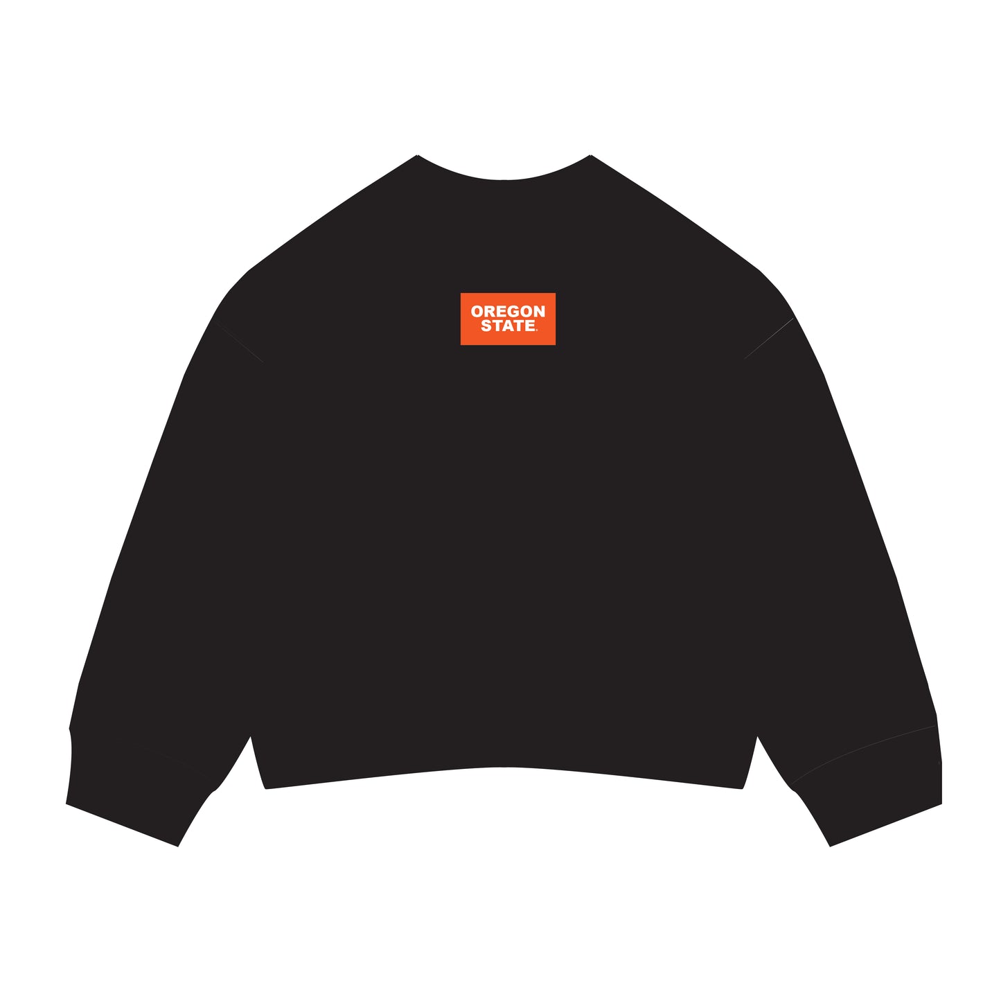 The Ava Airy Crewneck Oregon State Woven Label | Black