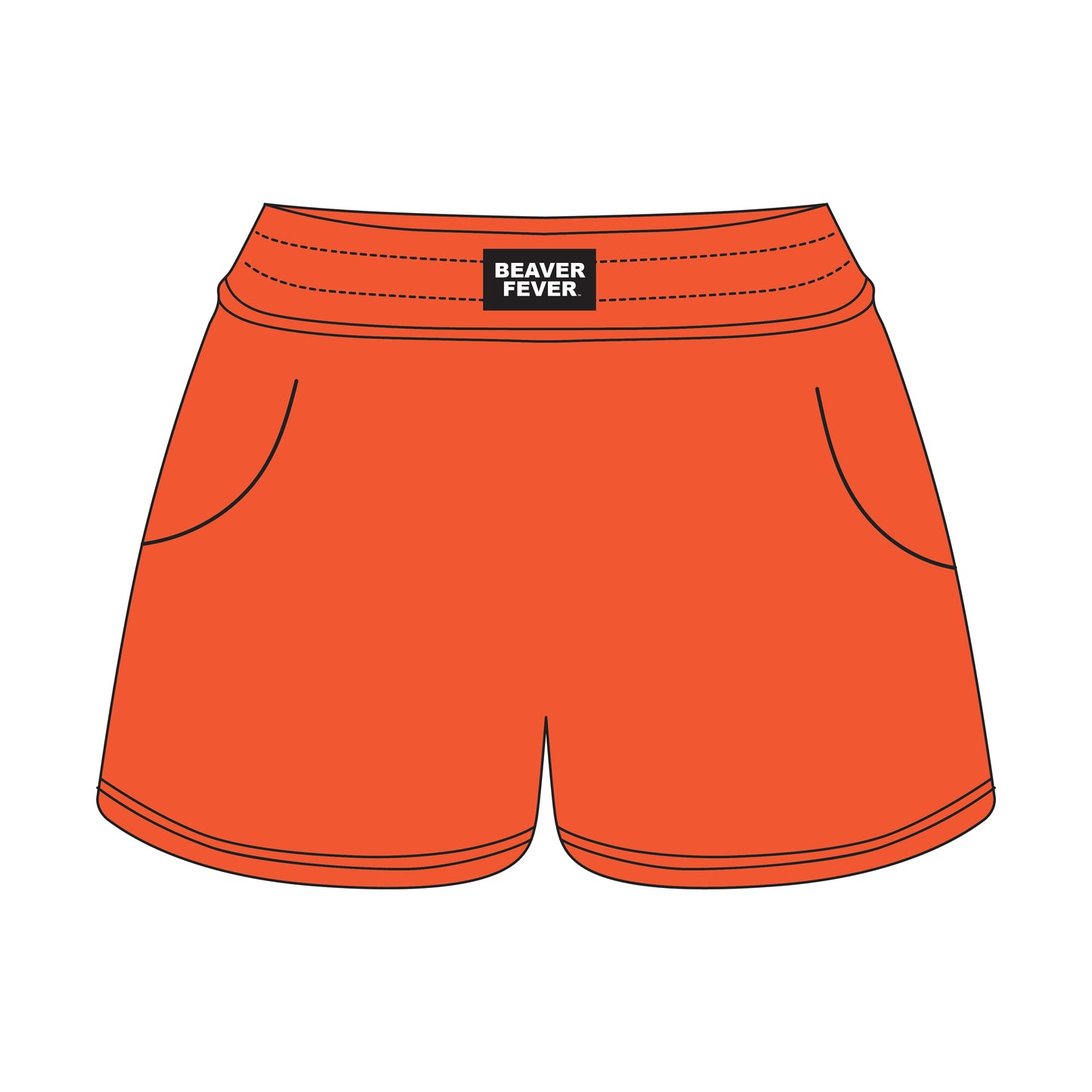 The Ava Airy Shorts Beaver Fever Woven Label | Youth Orange