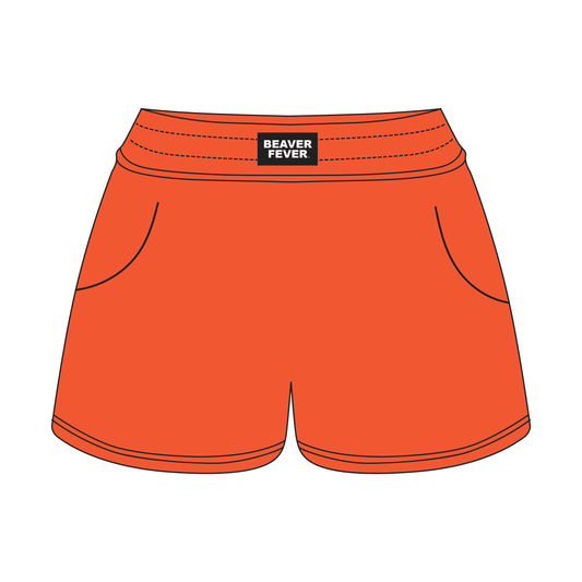 The Ava Airy Shorts Beaver Fever Woven Label | Orange