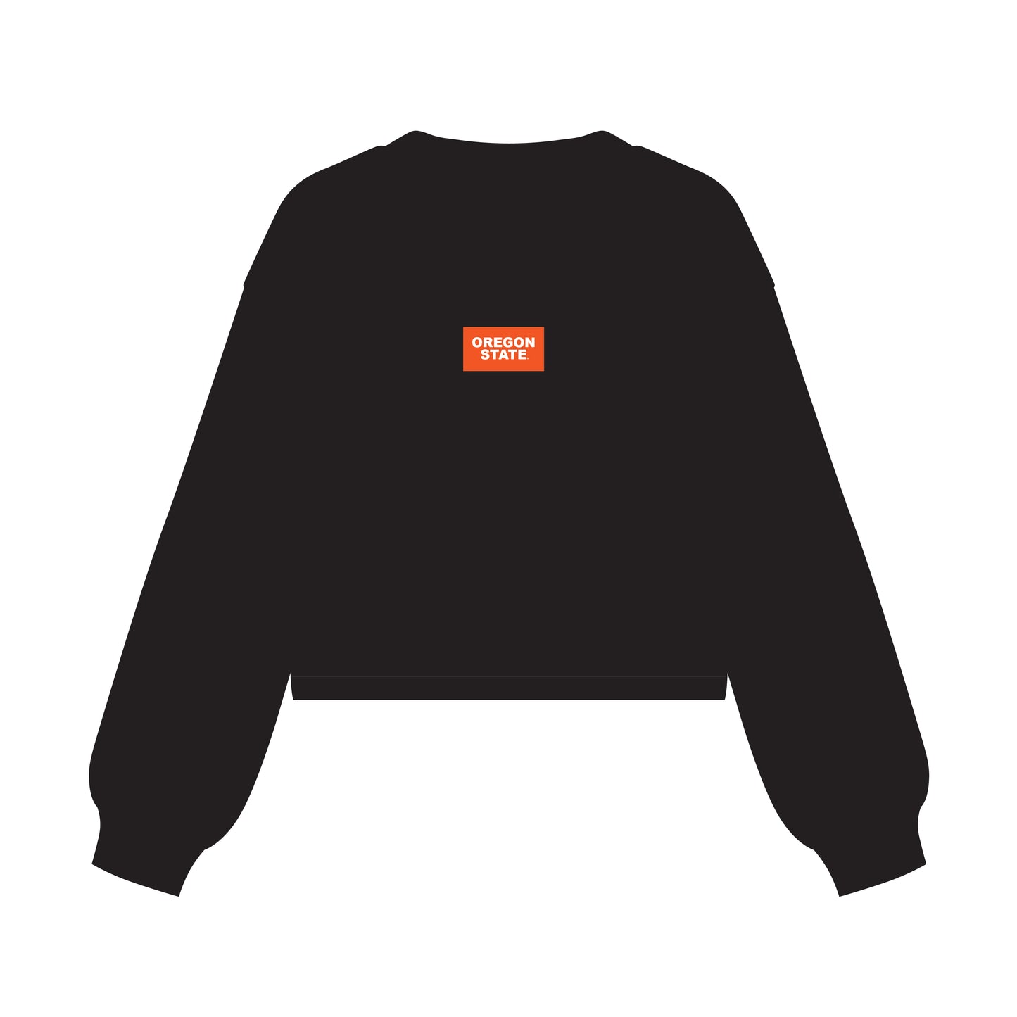 The Becca Boxy Crewneck Oregon State Woven Label | Youth Black