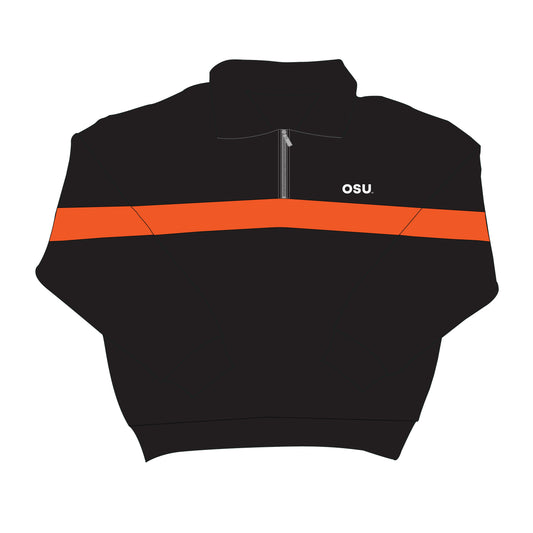 The Heather Half Zip Oregon State | Black
