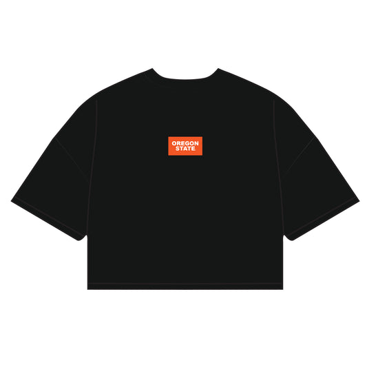 The Kristen Airy Tee Oregon State Woven Label | Black