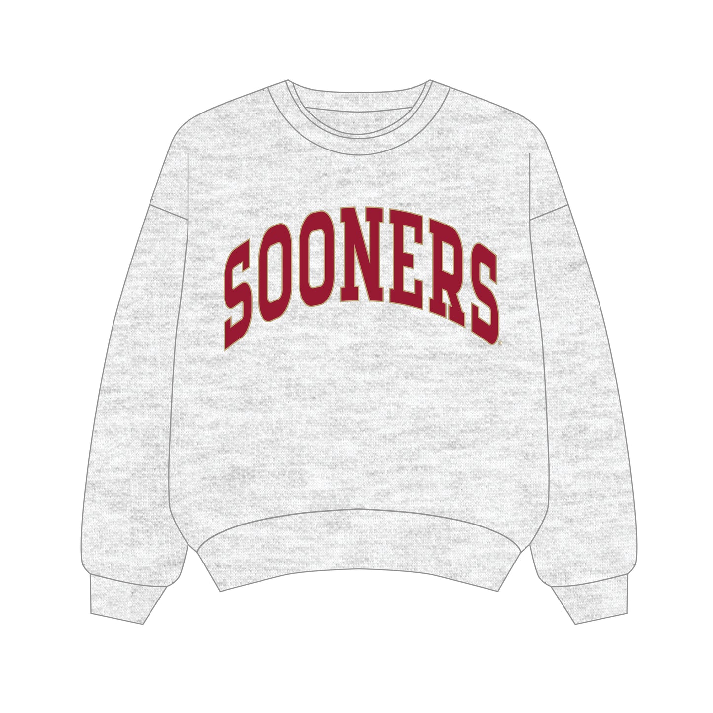 The Olivia Oversized Crewneck Oklahoma | Ash