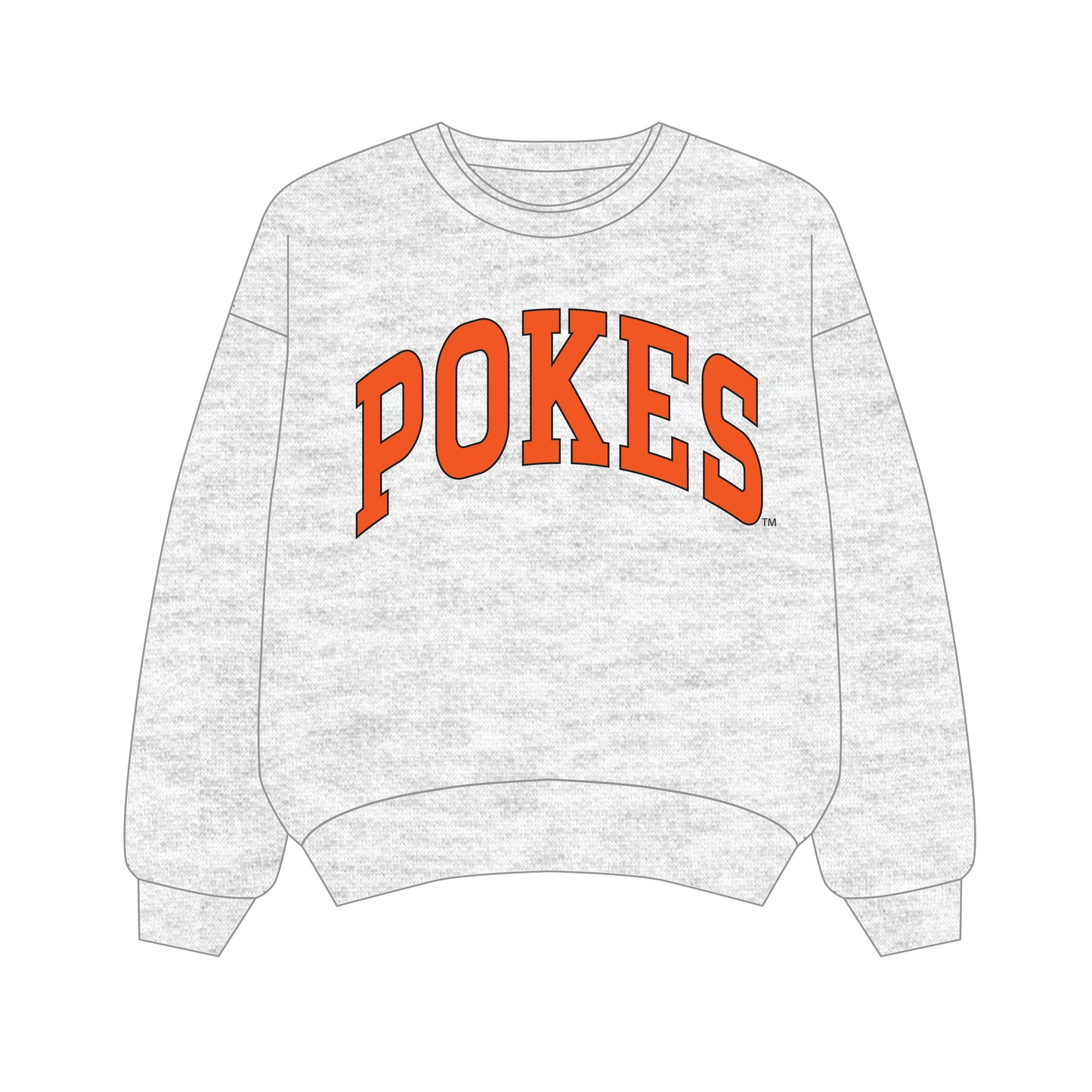 The Olivia Oversized Crewneck Pokes | Ash