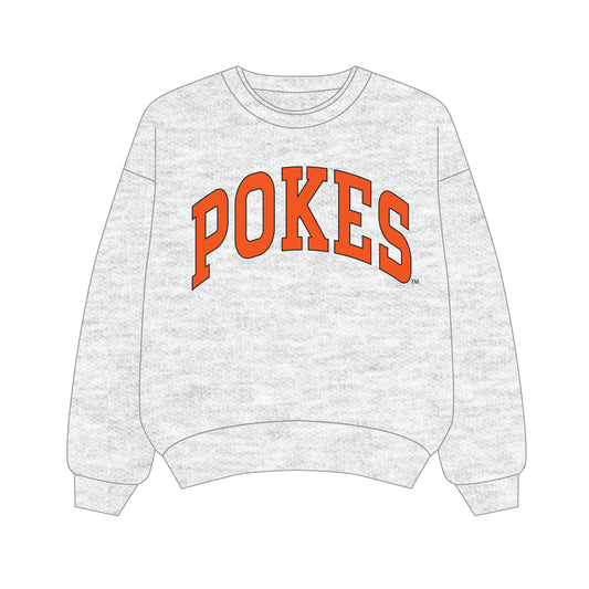 The Olivia Oversized Crewneck Pokes | Youth Ash