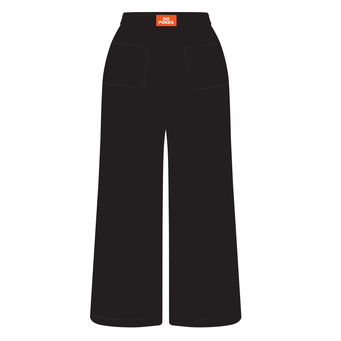 The Ava Airy Pants Go Pokes Woven Label | Black