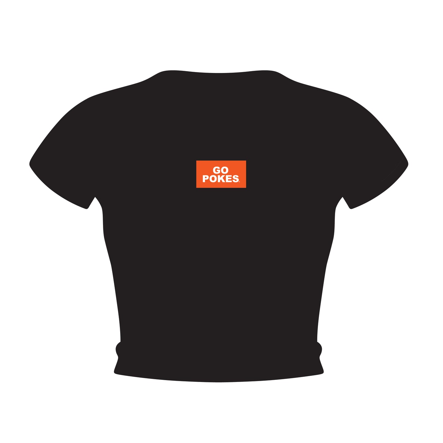 The Raegan Ribbed Baby Tee Go Pokes Woven Label | Black