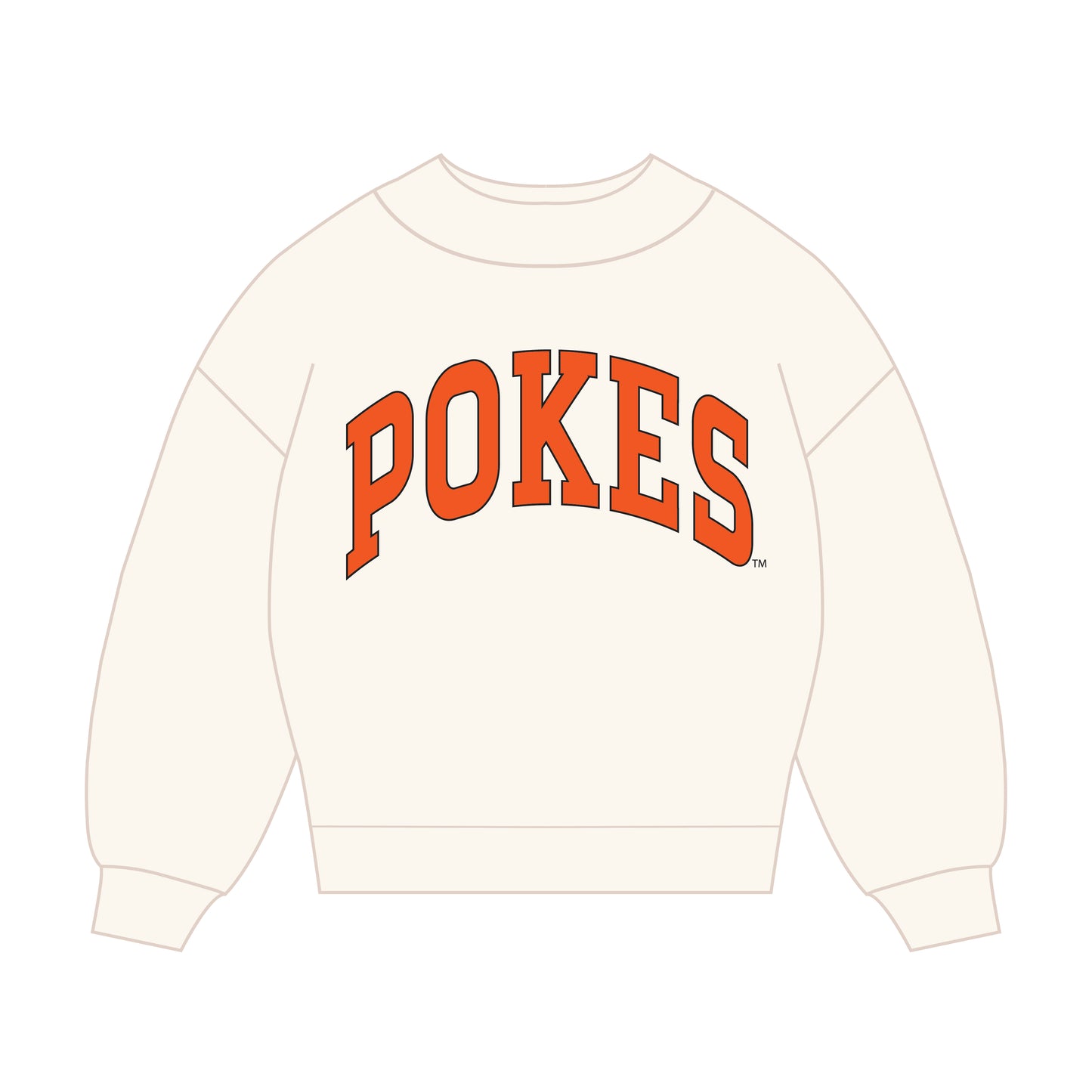 The Madi Classic Mockneck Pokes Applique | Youth Bone