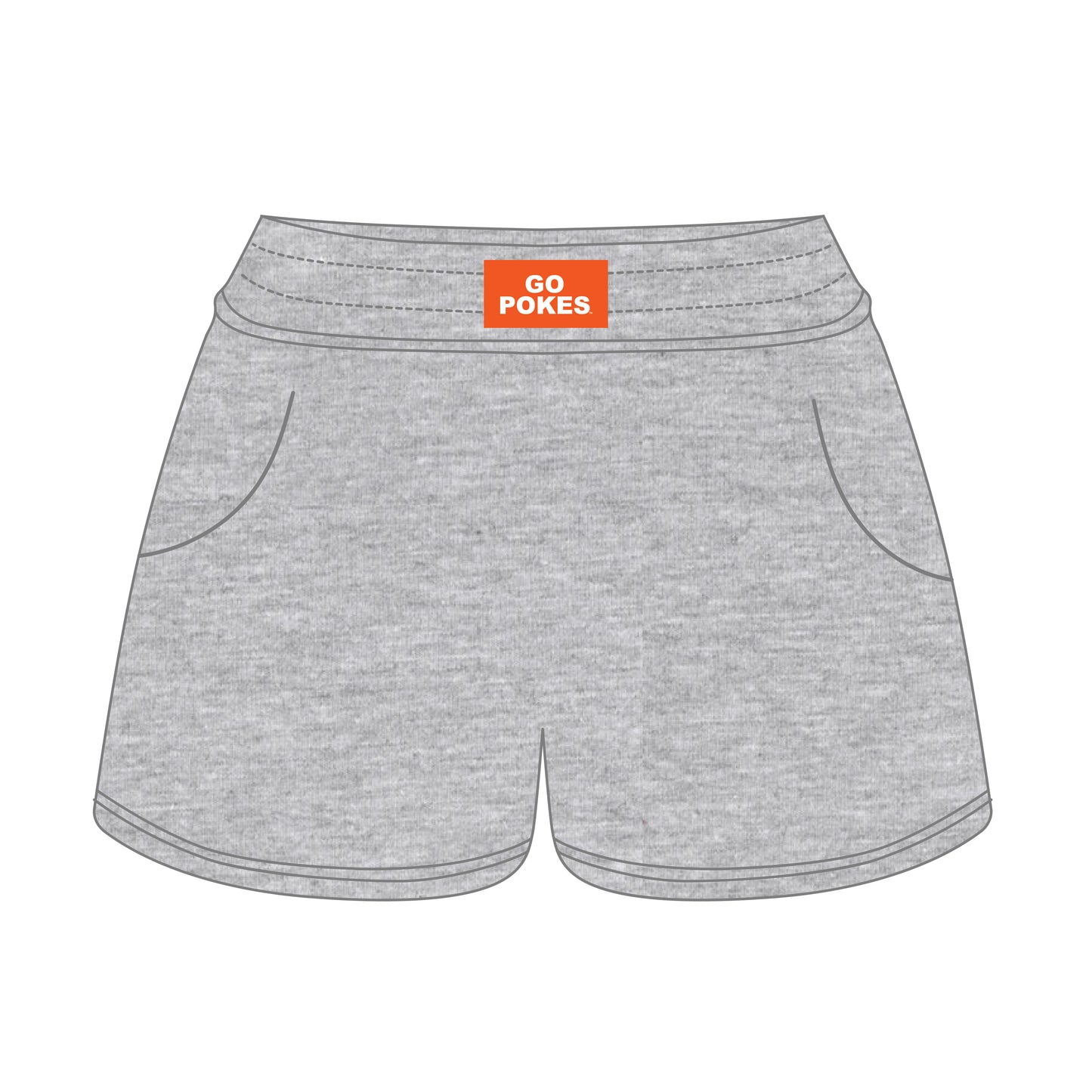 The Ava Airy Shorts Go Pokes Woven Label | Youth Heather Grey