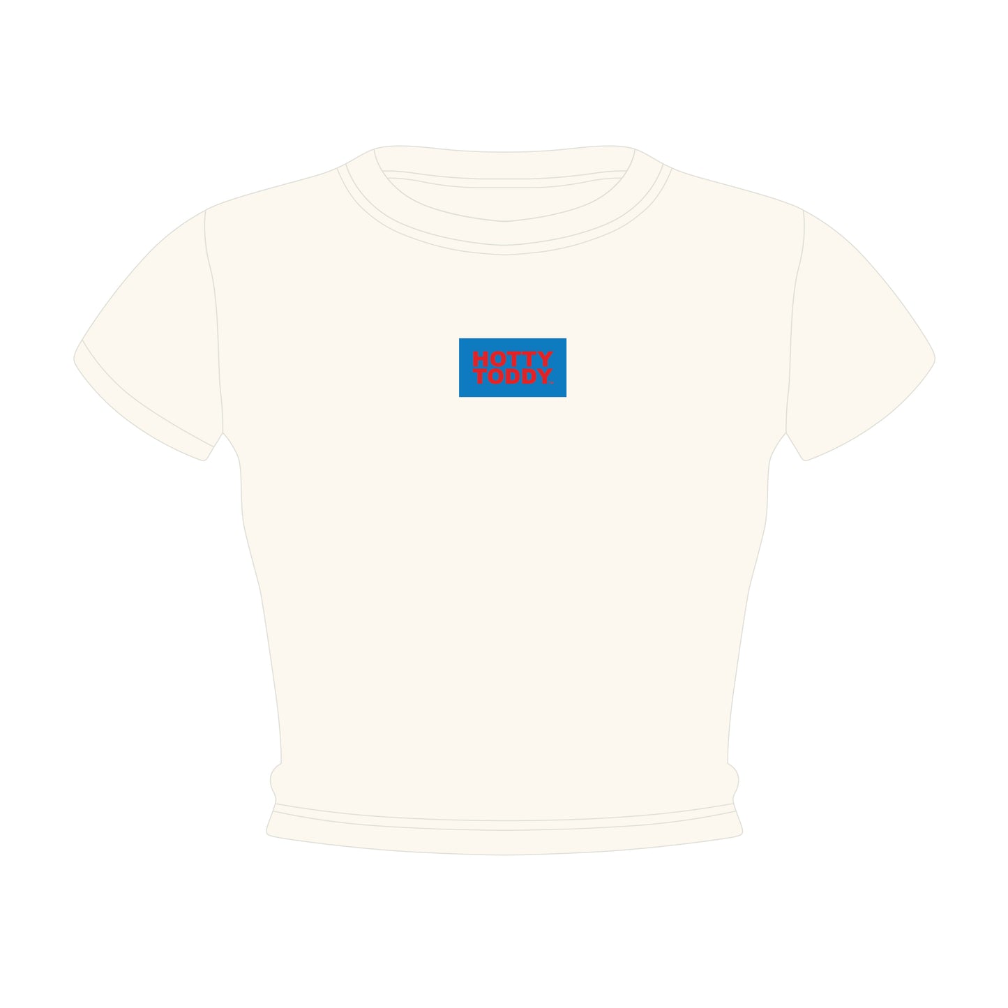 The Raegan Ribbed Baby Tee Hotty Toddy Woven Label | Bone