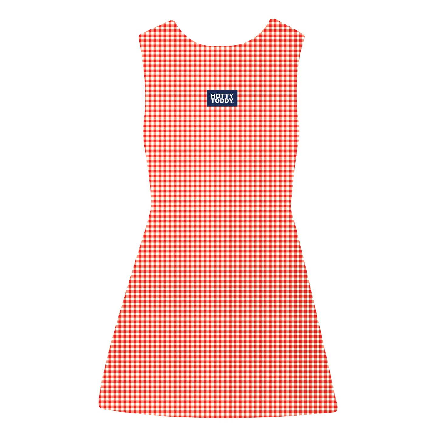 The Grace Gingham Dress Hotty Toddy Woven Label | Bright Red