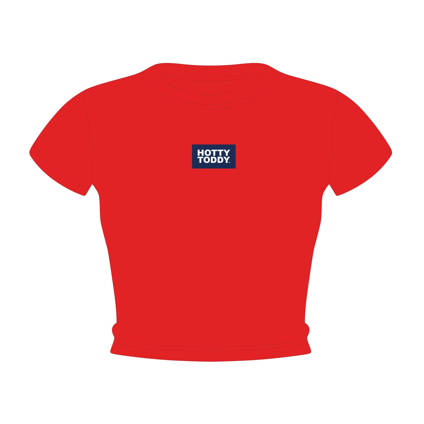 The Raegan Ribbed Baby Tee Hotty Toddy Woven Label | Youth Bright Red