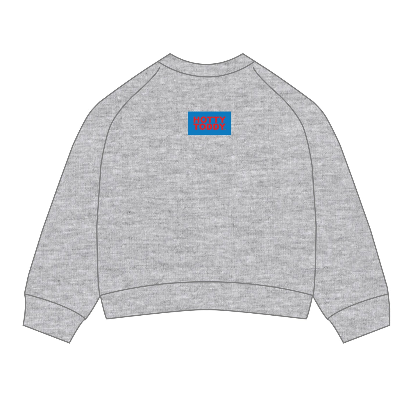 The Ava Airy Crewneck Hotty Toddy Woven Label | Heather Grey
