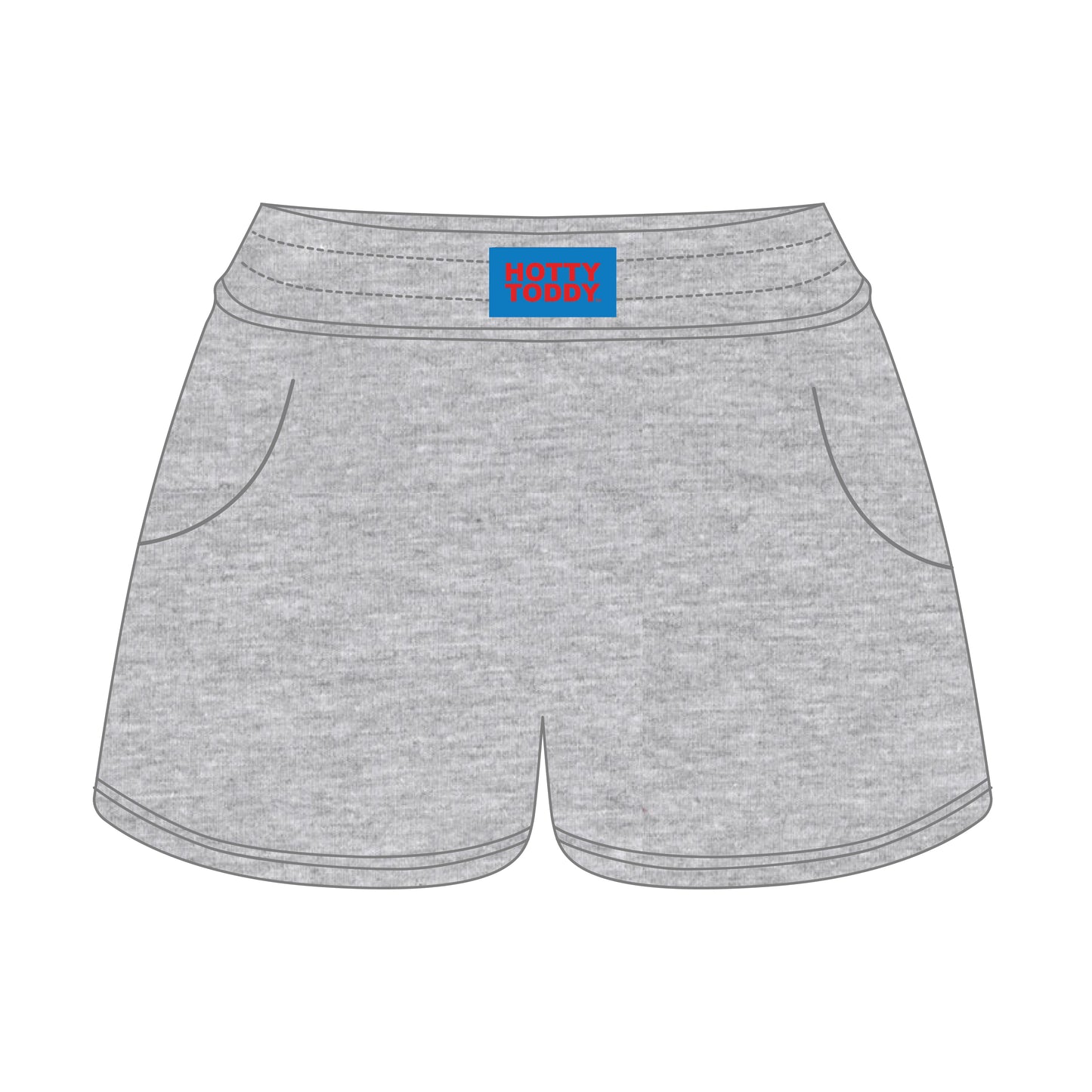 The Ava Airy Shorts Hotty Toddy Woven Label | Heather Grey
