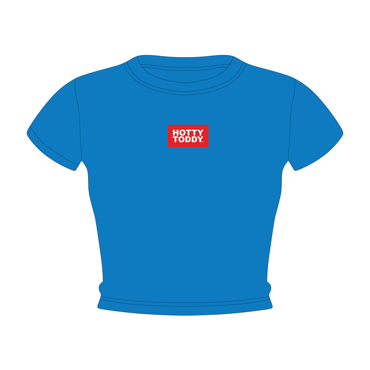 The Raegan Ribbed Baby Tee Hotty Toddy Woven Label | Youth Powder Blue