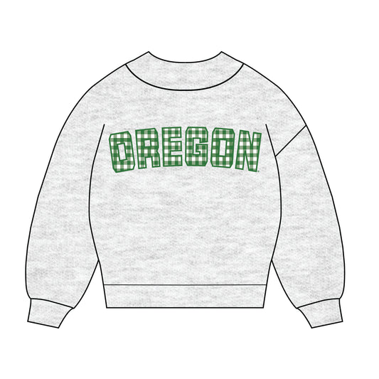 The Mallory Gingham Mockneck Oregon | Ash