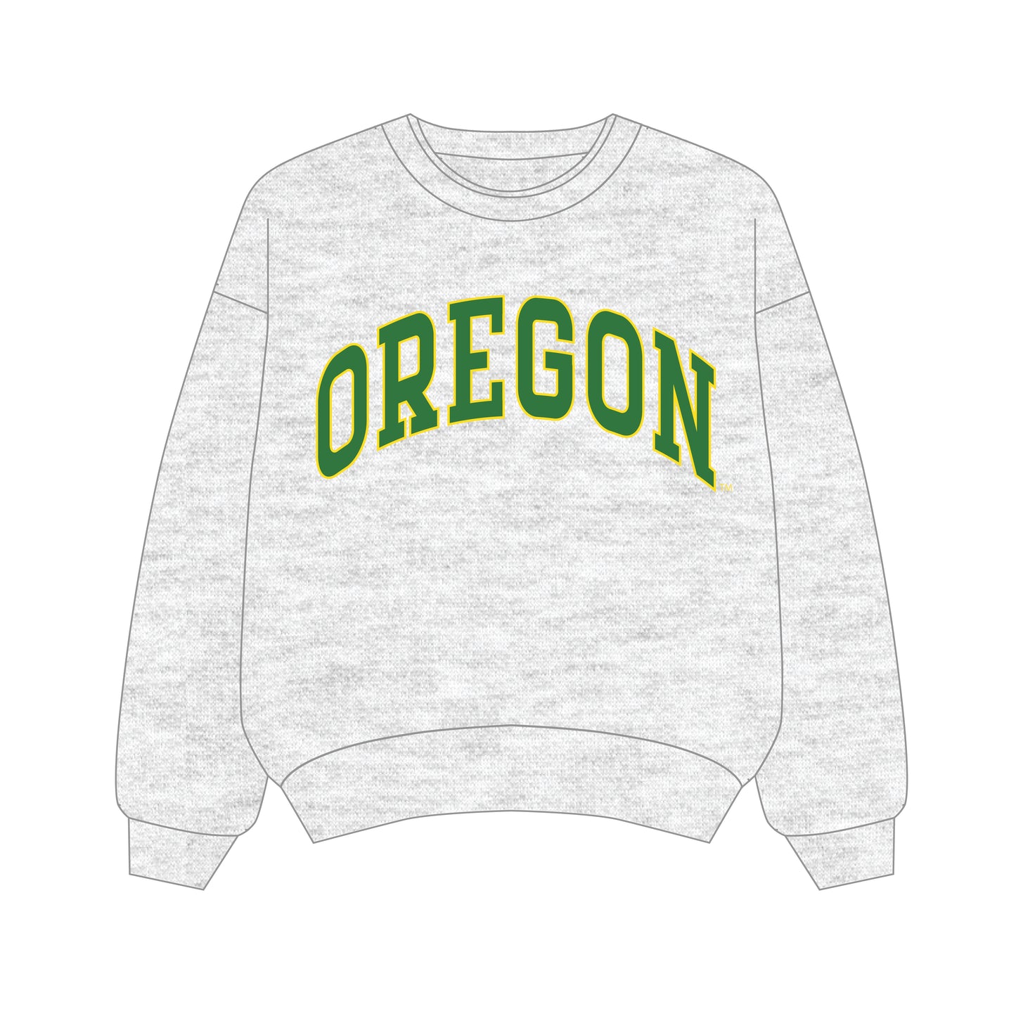 The Olivia Oversized Crewneck Oregon | Ash