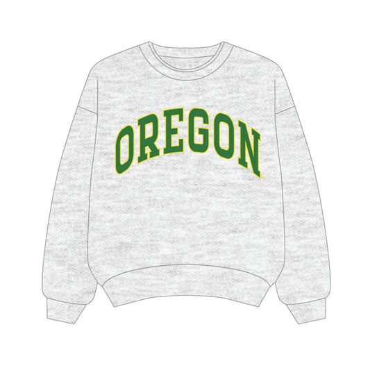 The Olivia Oversized Crewneck Oregon | Ash