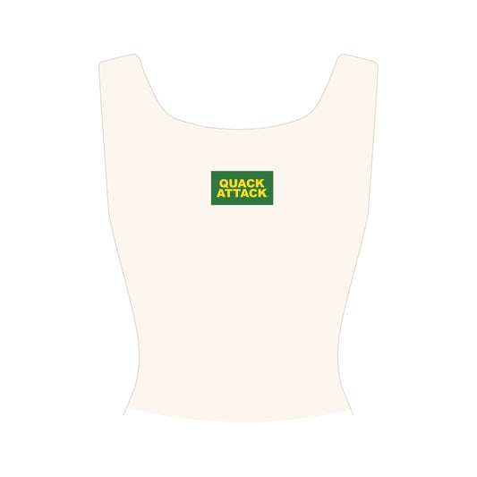 The Alli Ribbed Tank Quack Attack Woven Label | Bone