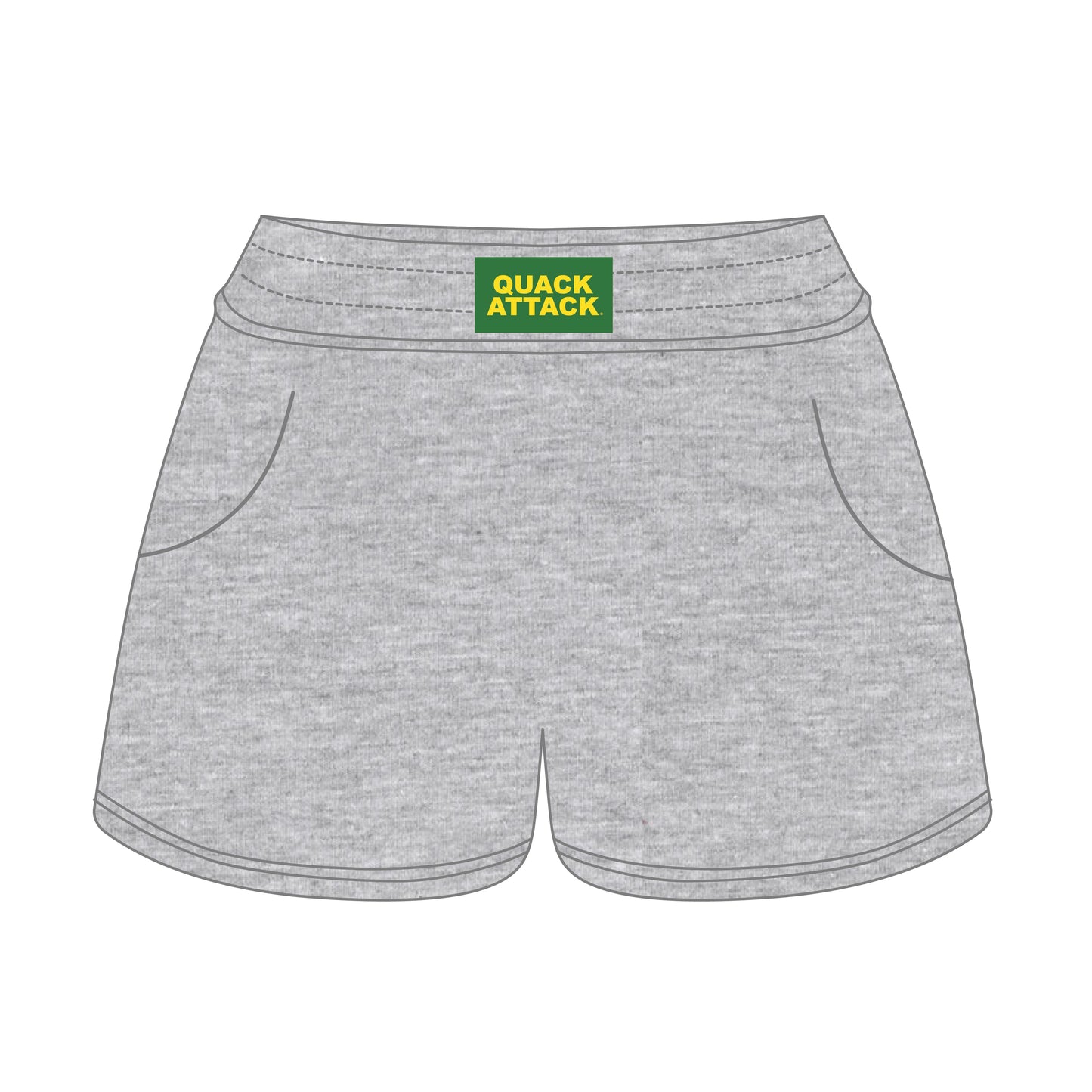 The Ava Airy Shorts Quack Attack Woven Label | Youth Heather Grey