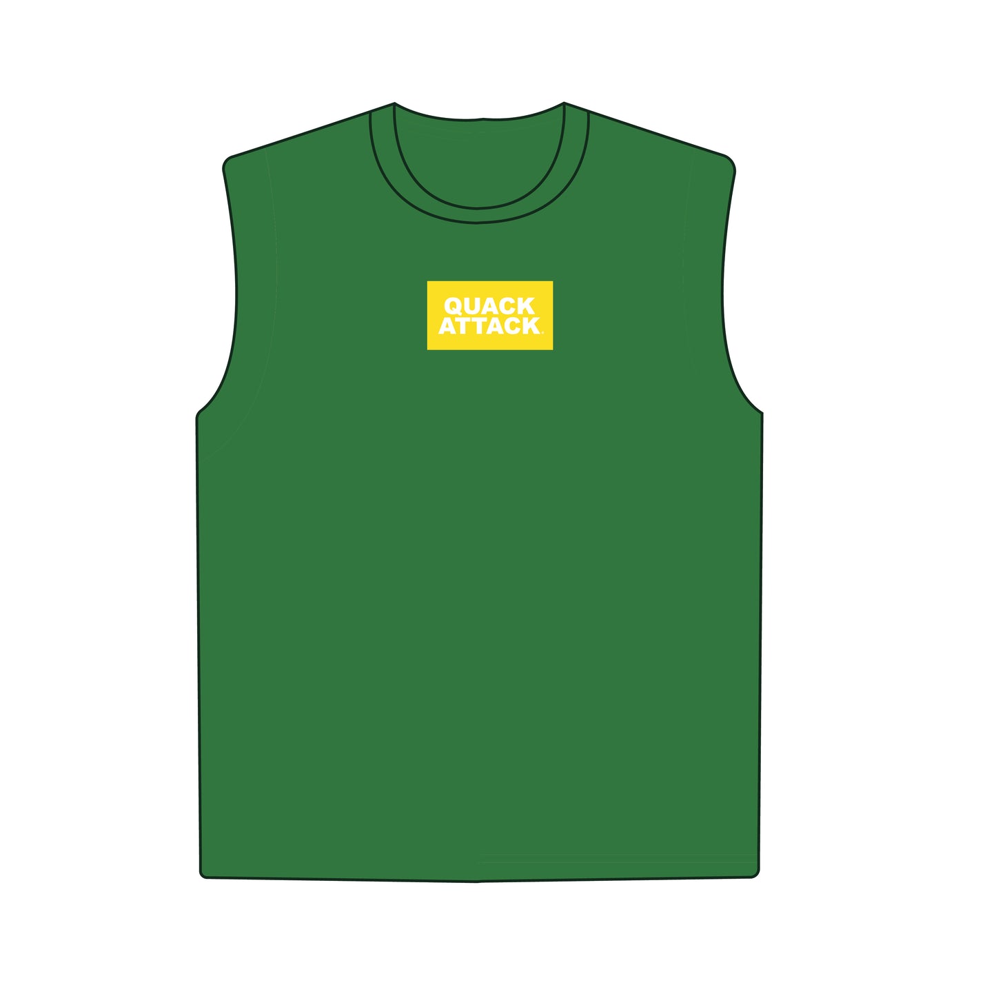 The Anna Active Tank Quack Attack Woven Label | Youth Kelly Green