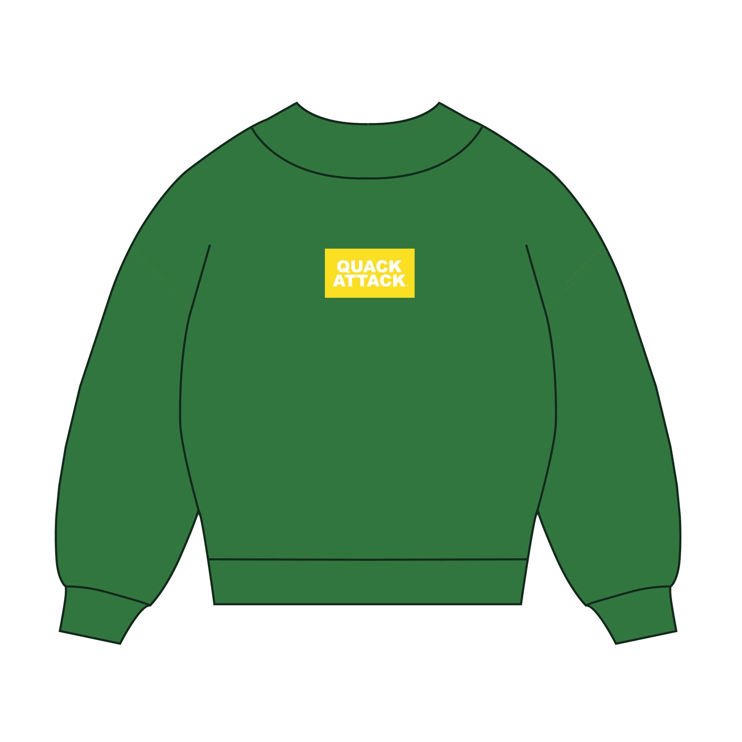 The Mary Mockneck Quack Attack Woven Label | Kelly Green