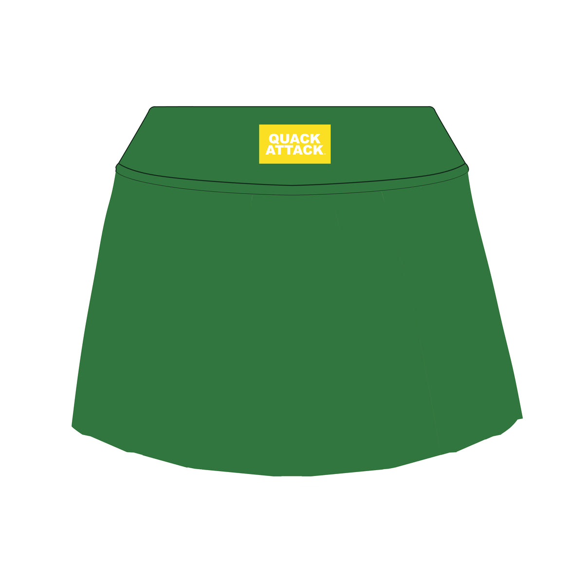 The Alli Tennis Skort Quack Attack Woven Label | Kelly Green