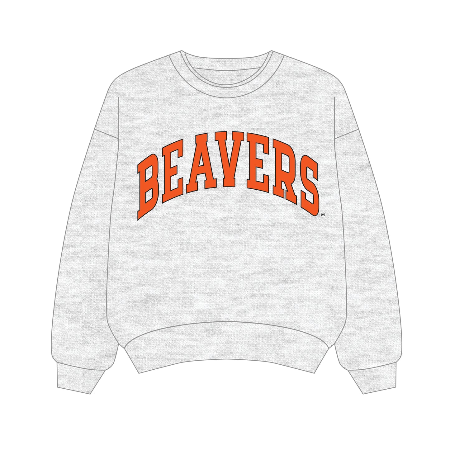 The Olivia Oversized Crewneck Oregon State | Youth Ash