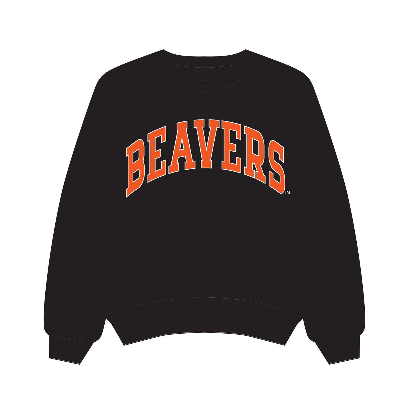 The Olivia Oversized Crewneck Oregon State | Black