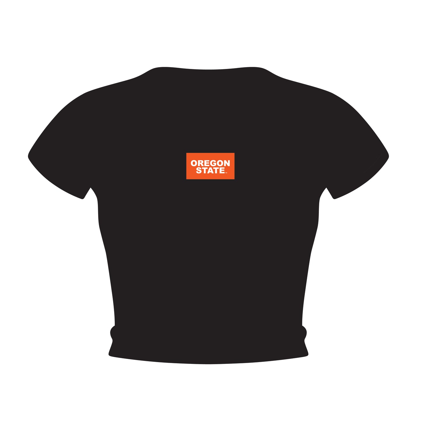 The Raegan Ribbed Baby Tee Beaver Fever Woven Label | Black