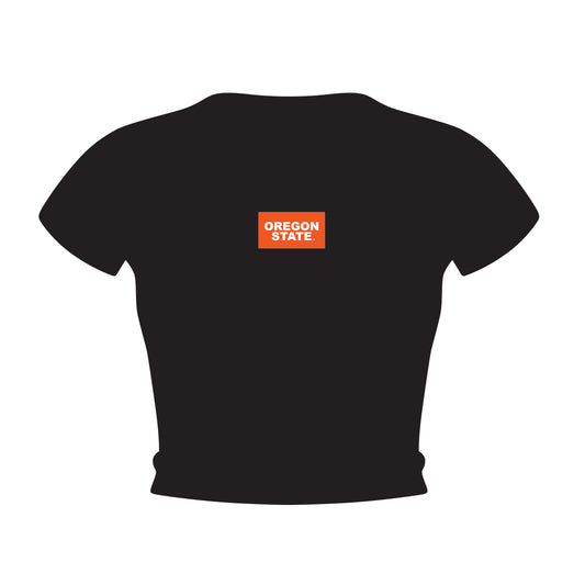 The Raegan Ribbed Baby Tee Beaver Fever Woven Label | Black