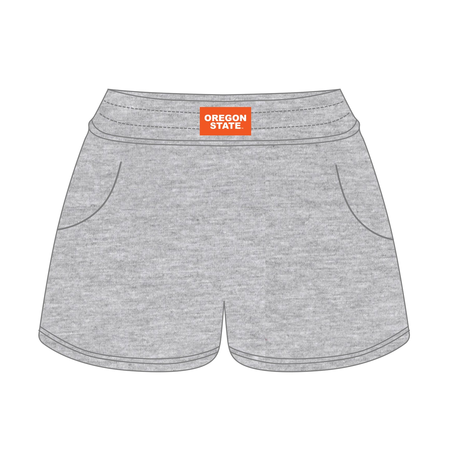 The Ava Airy Shorts Beaver Fever Woven Label | Heather Grey