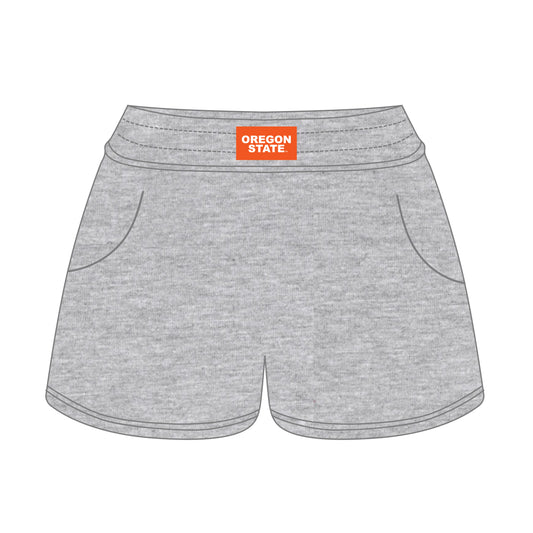 The Ava Airy Shorts Beaver Fever Woven Label | Heather Grey