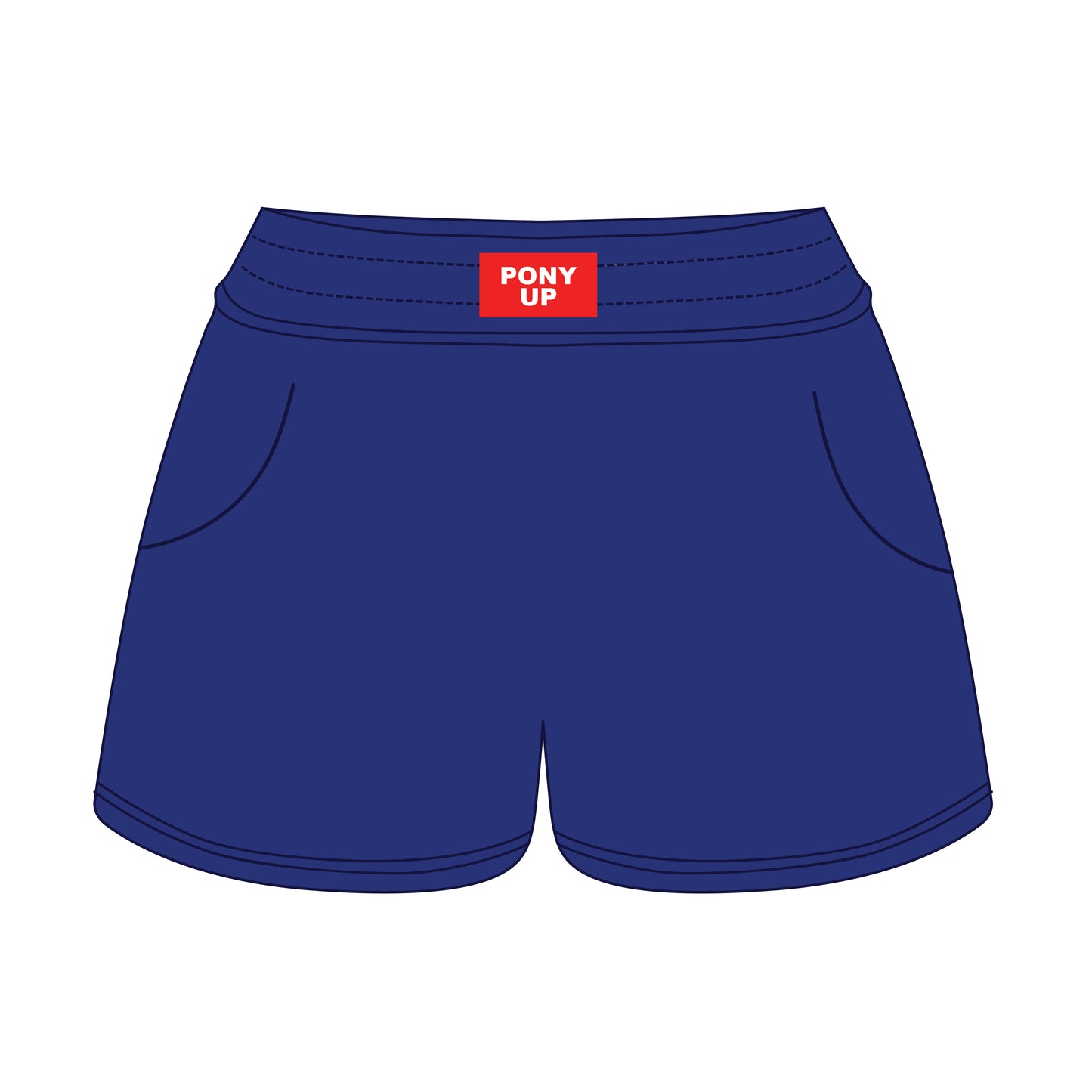 The Ava Airy Shorts Pony Up Woven Label | Youth Royal Blue