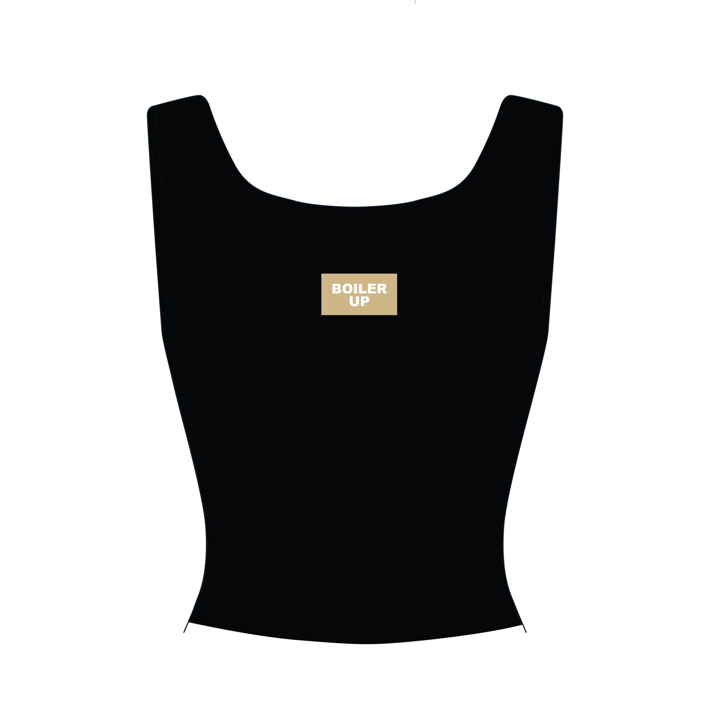 The Alli Airy Tank Boiler Up Woven Label | Black