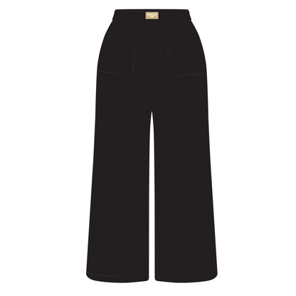 The Ava Airy Pants Boiler Up Woven Label | Youth Black