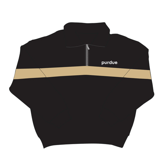 The Heather Half Zip Purdue | Black