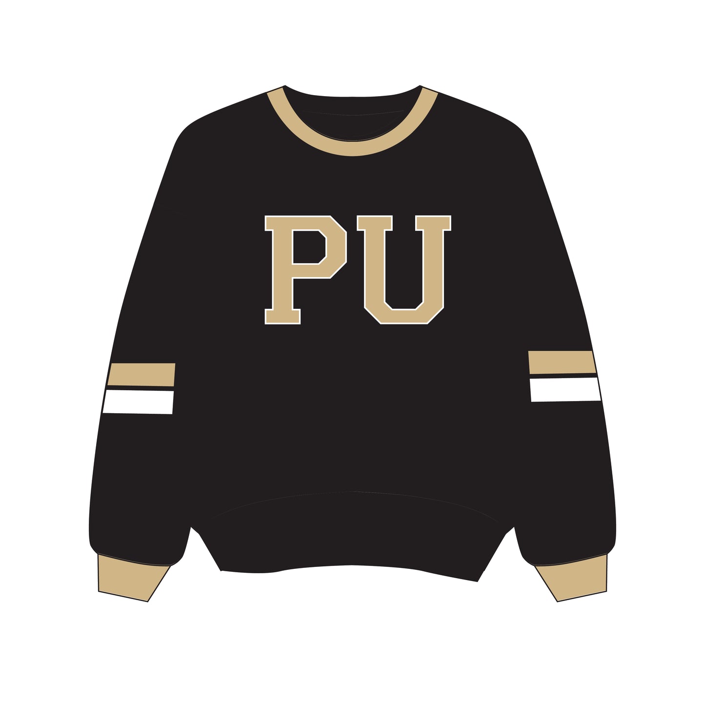 The Virginia Varsity Crewneck Purdue | Black