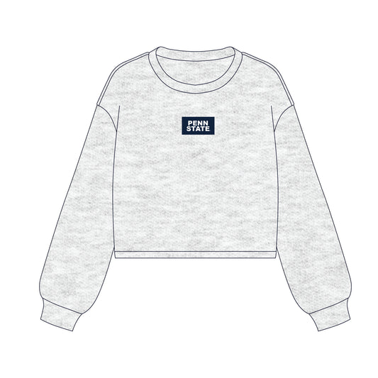 The Becca Boxy Crewneck Penn State Woven Label | Ash