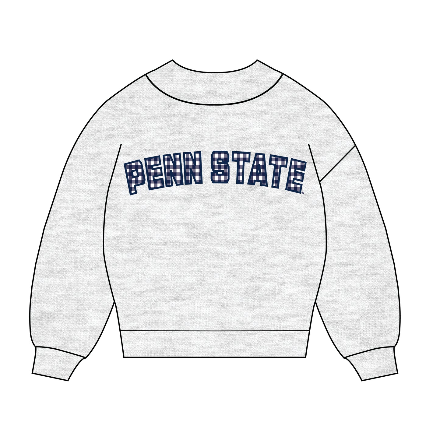 The Mallory Gingham Mockneck Penn State | Youth Ash