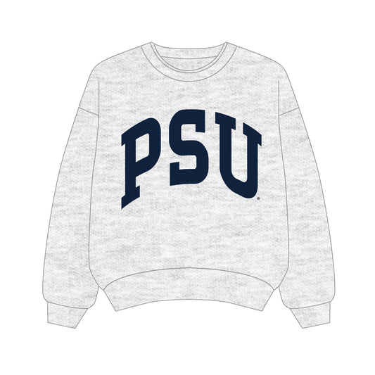 The Olivia Oversized Crewneck Penn State | Ash